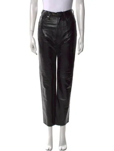 Pre-owned Agolde Straight Leg Pants In Black
