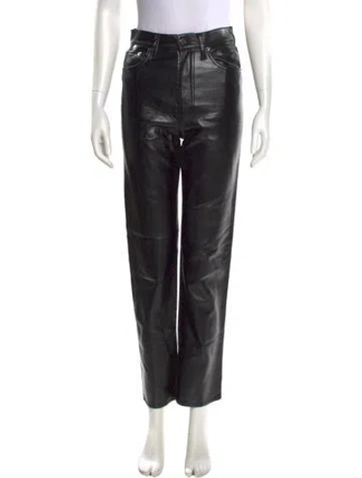 Pre-owned Agolde Straight Leg Pants In Black