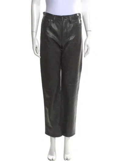 Pre-owned Agolde Straight Leg Pants In Black