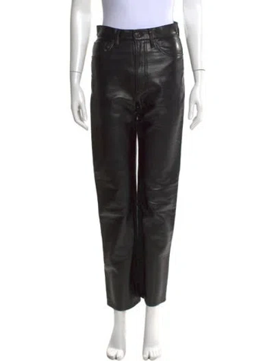 Pre-owned Agolde Straight Leg Pants In Black