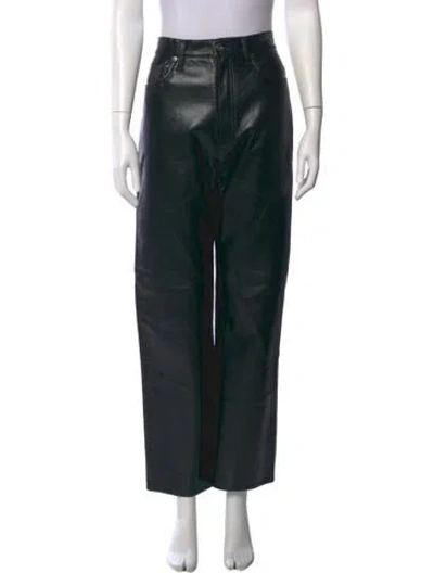Pre-owned Agolde Straight Leg Pants In Black