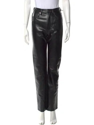 Pre-owned Agolde Straight Leg Pants In Black