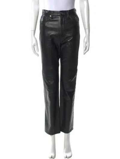 Pre-owned Agolde Straight Leg Pants In Black