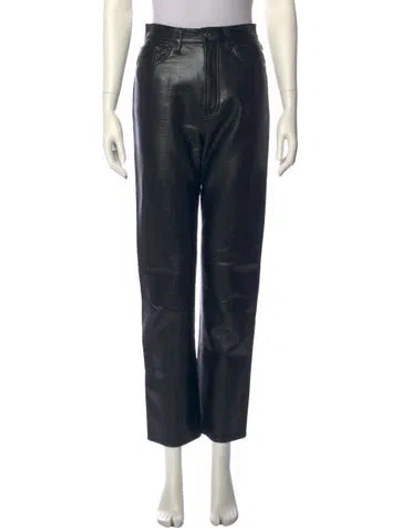 Pre-owned Agolde Straight Leg Pants In Black