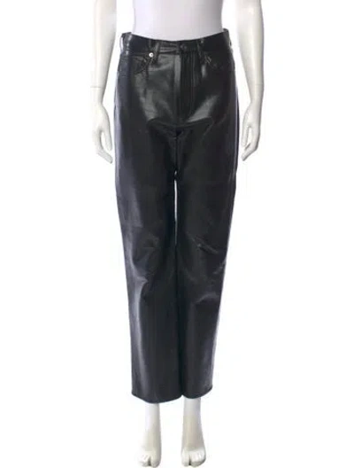 Pre-owned Agolde Straight Leg Pants In Black