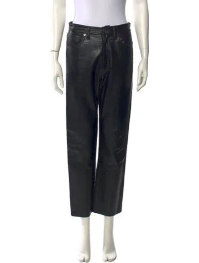 Pre-owned Agolde Straight Leg Pants In Black