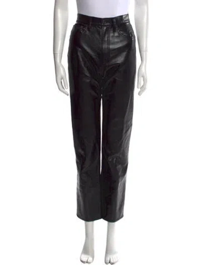 Pre-owned Agolde Straight Leg Pants In Black