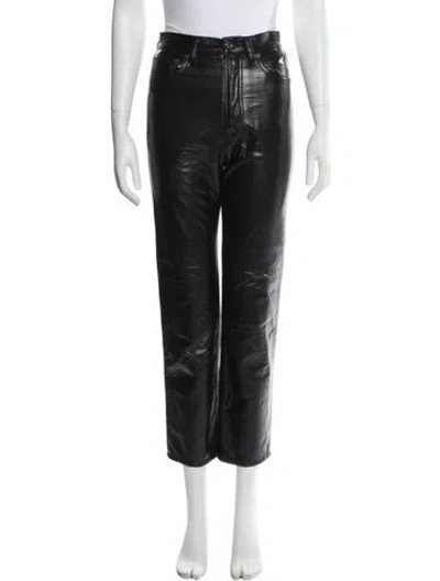 Pre-owned Agolde Straight Leg Pants In Black