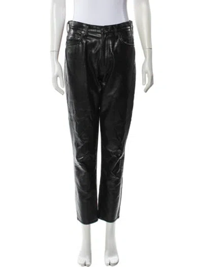 Pre-owned Agolde Straight Leg Pants In Black