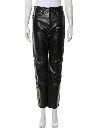 Pre-owned Agolde Straight Leg Pants In Black