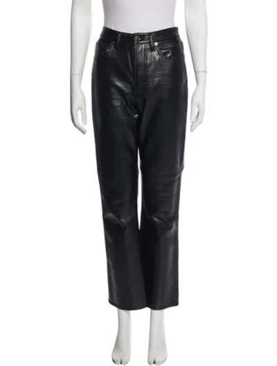 Pre-owned Agolde Straight Leg Pants In Black