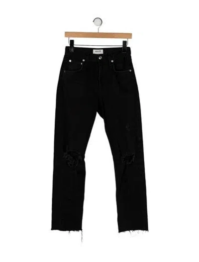 Pre-owned Agolde Straight Leg Pants In Black