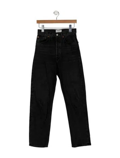 Pre-owned Agolde Straight Leg Pants In Black