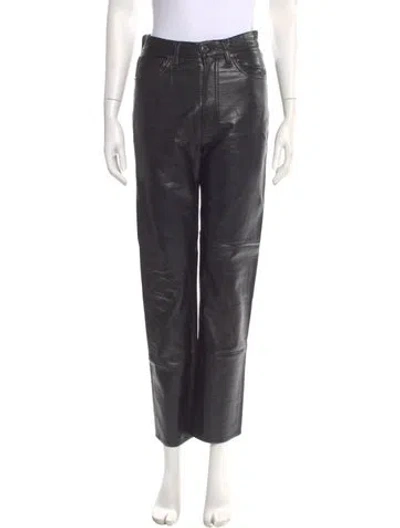 Pre-owned Agolde Straight Leg Pants In Black