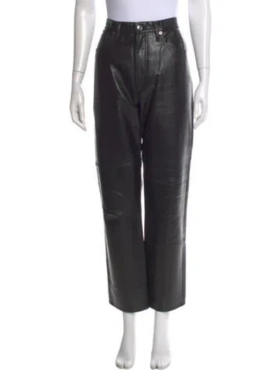 Pre-owned Agolde Straight Leg Pants In Black