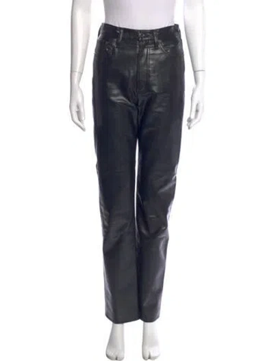 Pre-owned Agolde Straight Leg Pants In Black
