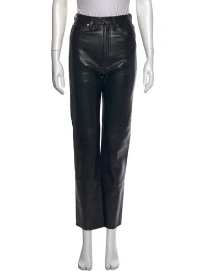 Pre-owned Agolde Straight Leg Pants In Black
