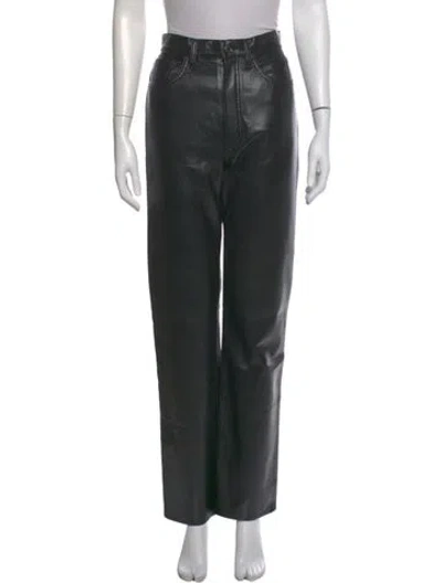 Pre-owned Agolde Straight Leg Pants In Black