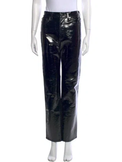 Pre-owned Agolde Straight Leg Pants In Black