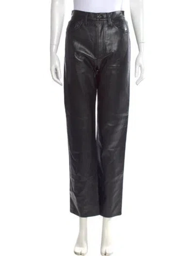 Pre-owned Agolde Straight Leg Pants In Black