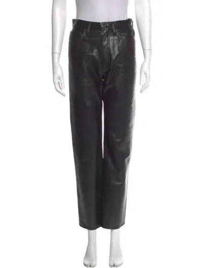 Pre-owned Agolde Straight Leg Pants In Black