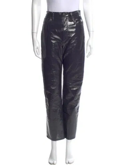 Pre-owned Agolde Straight Leg Pants In Black