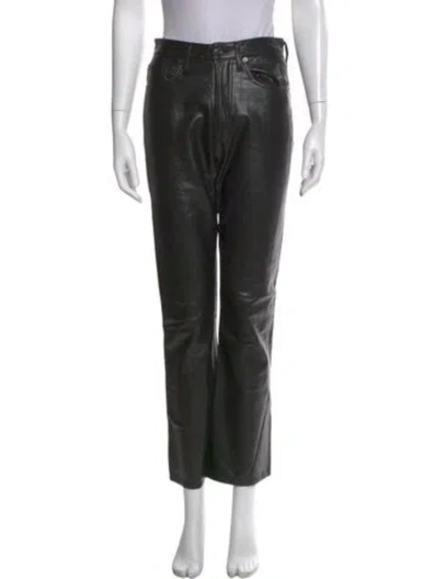 Pre-owned Agolde Straight Leg Pants In Black
