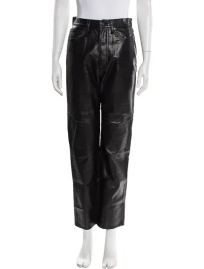 Pre-owned Agolde Straight Leg Pants In Black