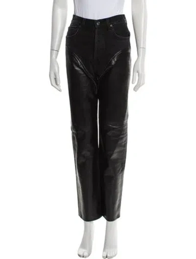 Pre-owned Agolde Straight Leg Pants In Black