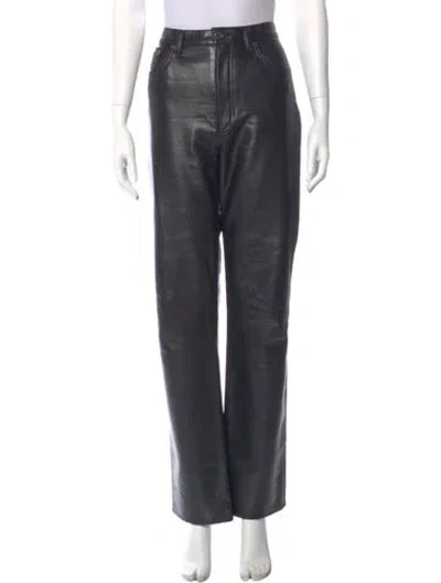 Pre-owned Agolde Straight Leg Pants In Black