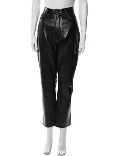 Pre-owned Agolde Straight Leg Pants In Black