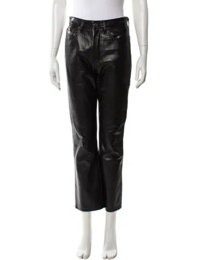 Pre-owned Agolde Straight Leg Pants In Black