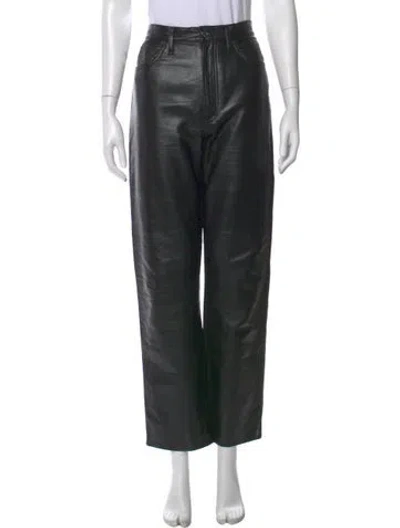 Pre-owned Agolde Straight Leg Pants In Black