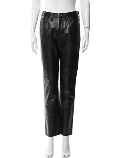 Pre-owned Agolde Straight Leg Pants In Black