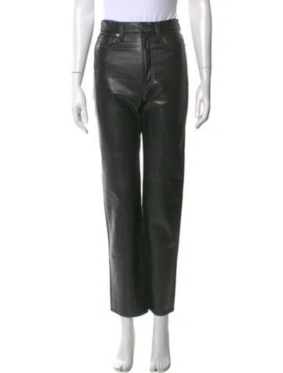 Pre-owned Agolde Straight Leg Pants In Black