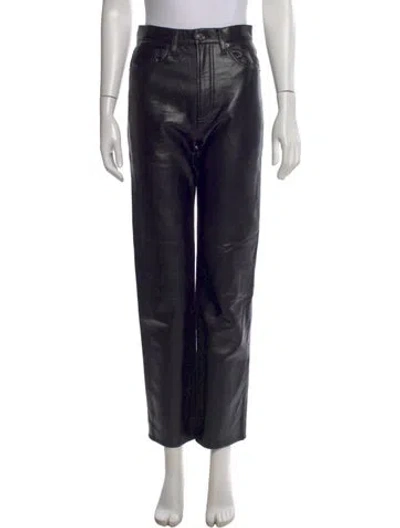 Pre-owned Agolde Straight Leg Pants In Black