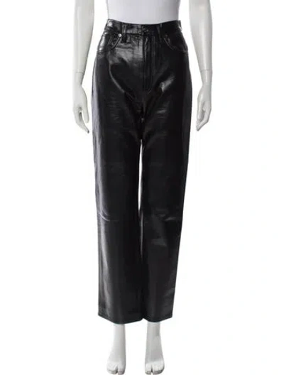 Pre-owned Agolde Straight Leg Pants In Black