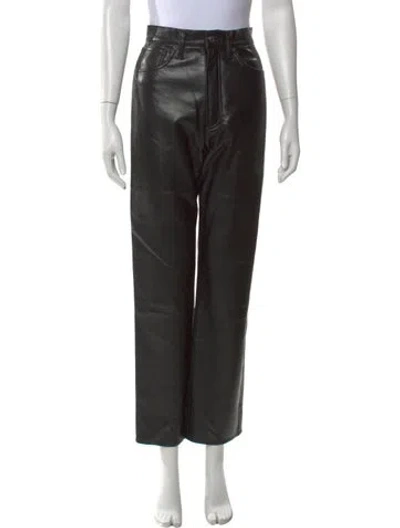 Pre-owned Agolde Straight Leg Pants In Black