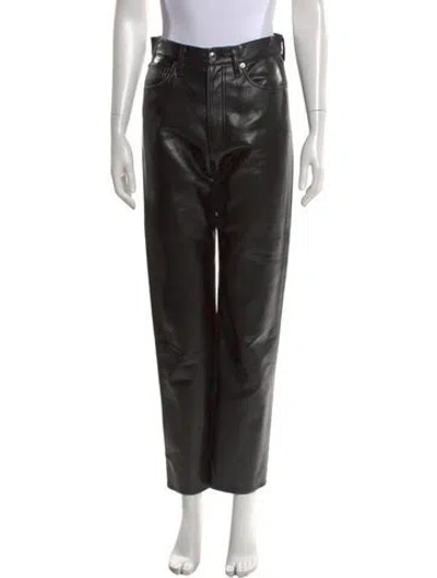 Pre-owned Agolde Straight Leg Pants In Black