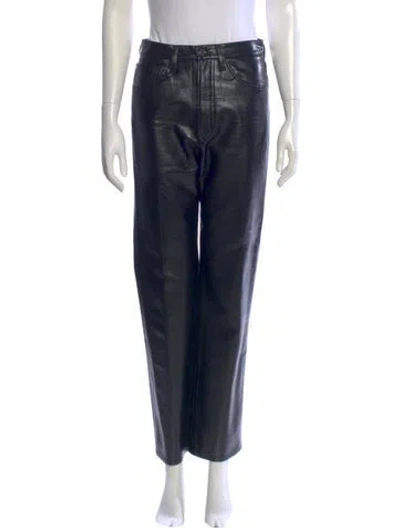 Pre-owned Agolde Straight Leg Pants In Black
