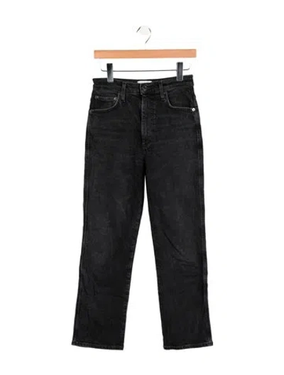Pre-owned Agolde Straight Leg Pants In Black