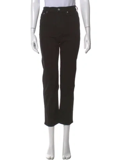 Pre-owned Agolde Straight Leg Pants In Black
