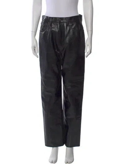 Pre-owned Agolde Straight Leg Pants In Black