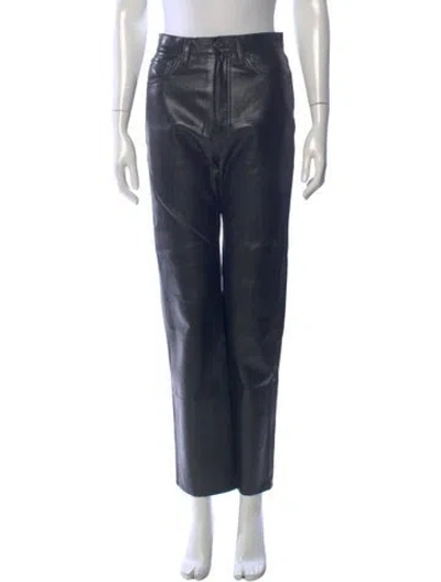 Pre-owned Agolde Straight Leg Pants In Black
