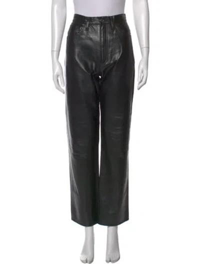 Pre-owned Agolde Straight Leg Pants In Black