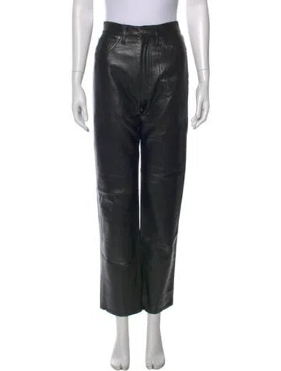 Pre-owned Agolde Straight Leg Pants In Black