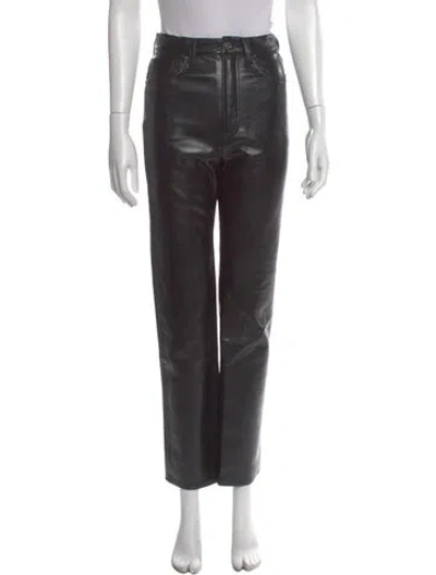 Pre-owned Agolde Straight Leg Pants In Black