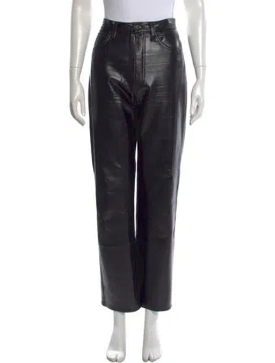 Pre-owned Agolde Straight Leg Pants In Black