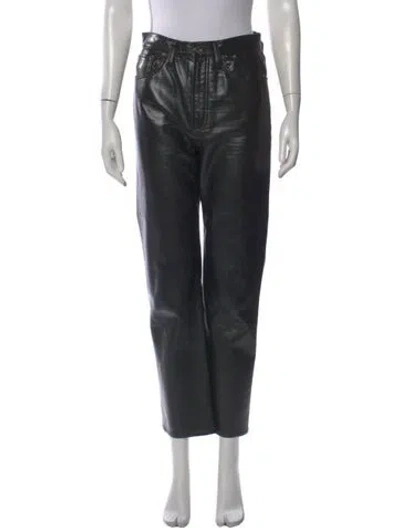 Pre-owned Agolde Straight Leg Pants In Black
