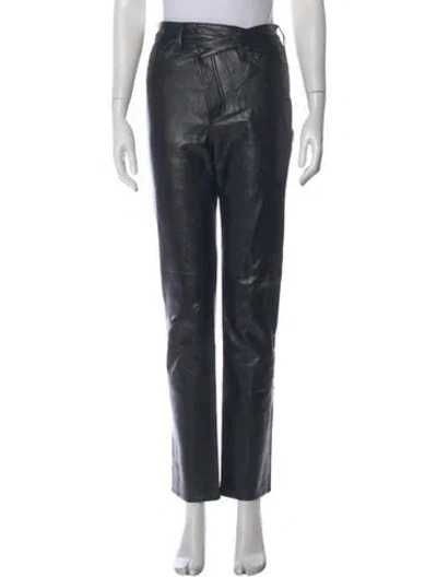 Pre-owned Agolde Straight Leg Pants In Black